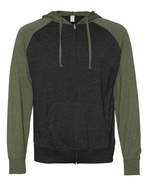 Independent Trading Co. SS155RJZ Charcoal Heather/ Army Heather