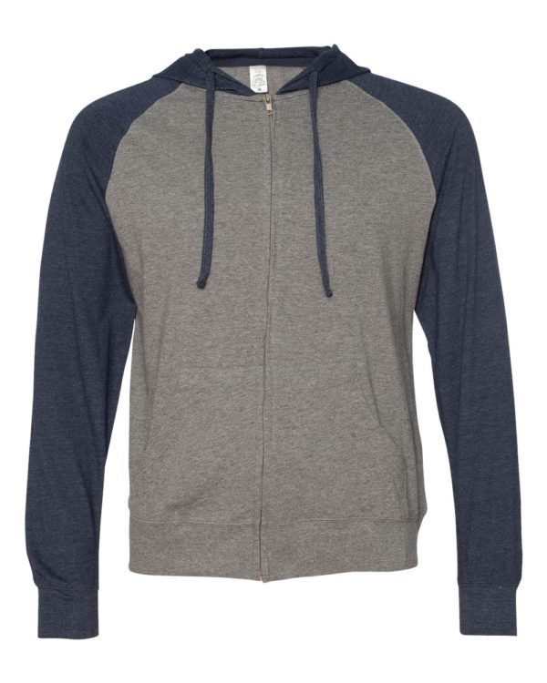 Independent Trading Co. SS155RJZ Gunmetal Heather/ Classic Navy Heather