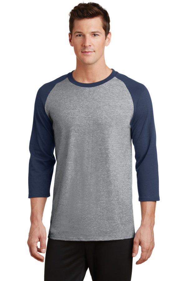 Port & Company® PC55RS Athletic Heather/ Navy