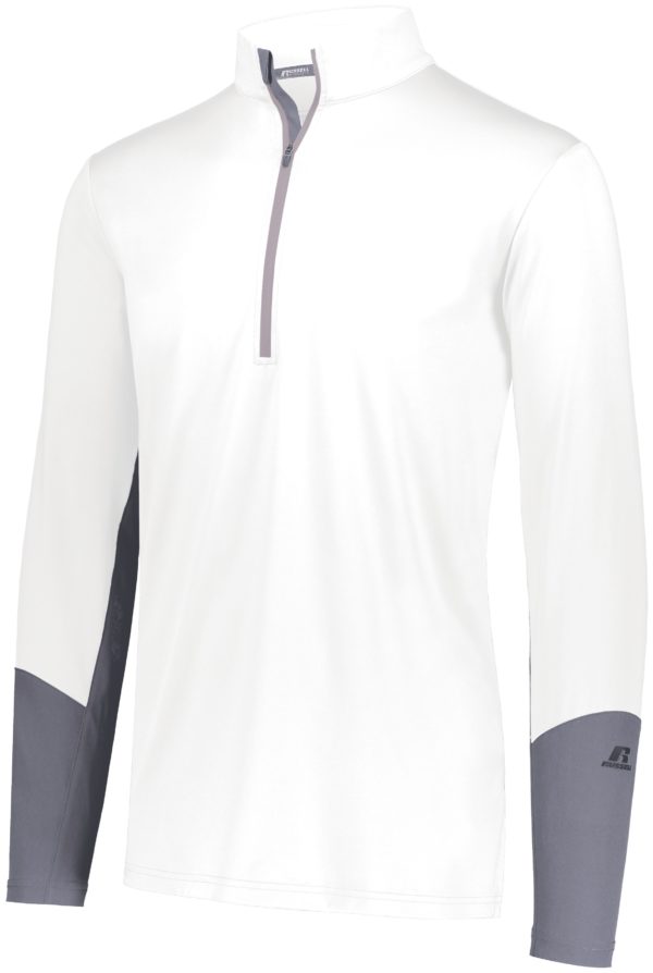 Russell HYBRID PULLOVER WHITE/STEEL