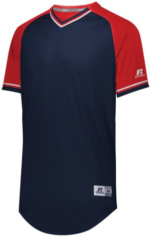 Russell CLASSIC V-NECK JERSEY NAVY/TRUE RED/WHITE